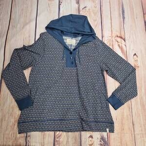 NEW OLD RANCH men's long sleeve hoodie sweater in dark denim